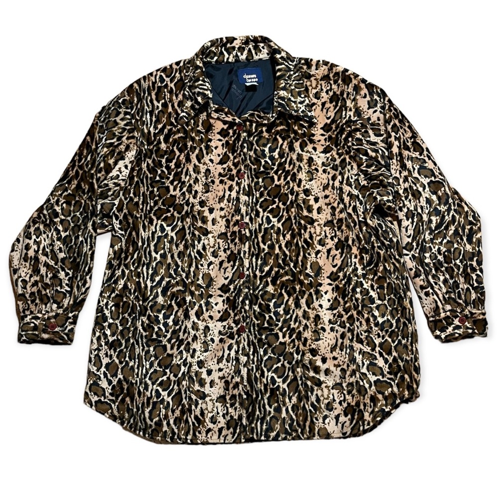 Dennis Basso Animal Print Faux Fur Coat Sz 1X